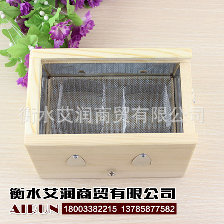 2孔木製艾絨盒 兩格雙柱艾灸器具 溫灸器 可用艾絨艾段艾草條批發・進口・工廠・代買・代購