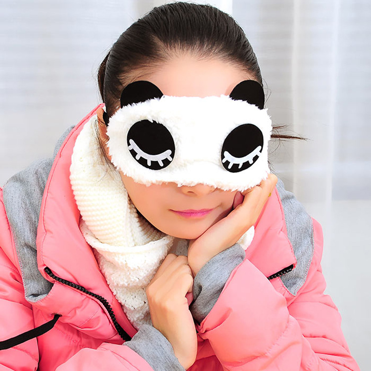 6533新款韓版創意可愛卡通柔軟熊貓眼罩 睡眠遮光眼罩批發批發・進口・工廠・代買・代購
