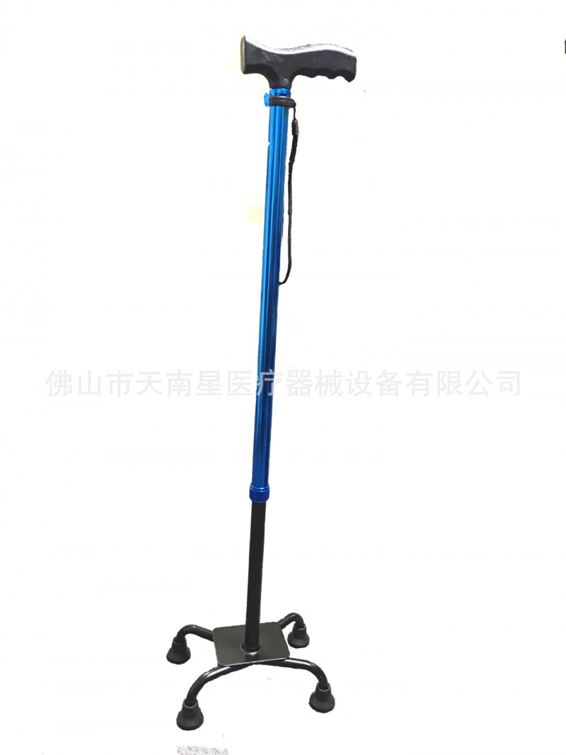 冠健 四腳拐杖 老人手杖 鋁合金拐杖 藍色拐杖工廠,批發,進口,代購