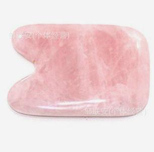 天然粉晶玉石刮痧板刮痧片古幣型刮砂板凹型刮痧有撥筋棒拔經棒工廠,批發,進口,代購