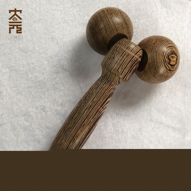實木按摩錘傢用手動雞翅木按摩棒保健雙球按摩器木質工藝品供應批發・進口・工廠・代買・代購