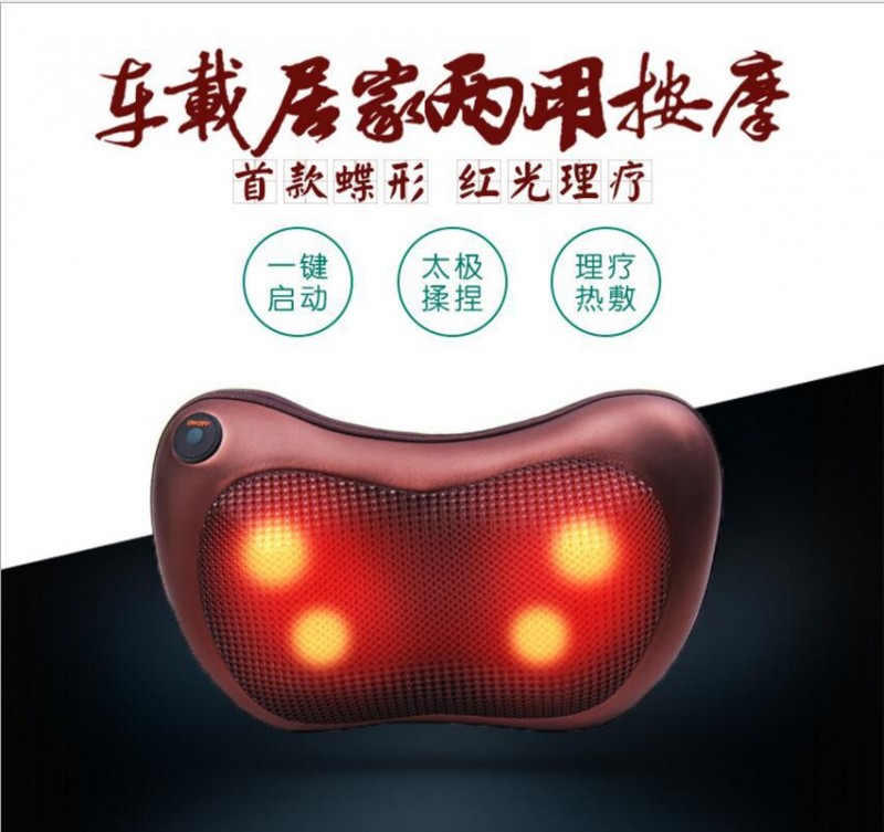 廠傢直銷 電動頸椎按摩枕頭 頸部腰部背部多功能傢用車載按摩器批發・進口・工廠・代買・代購