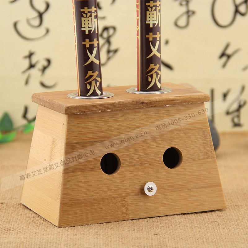 雙孔艾灸盒|2孔溫灸盒|艾灸器具|雙眼艾灸盒|艾條|艾灸|兩孔竹製工廠,批發,進口,代購