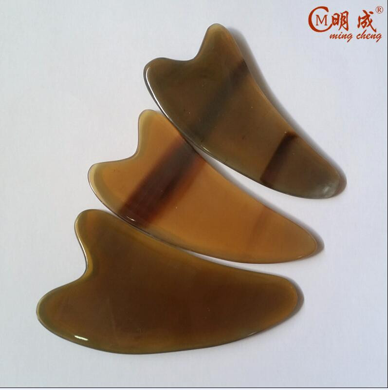 廠傢直銷天然白犛牛角加厚款三角形精品刮痧板刮痧片工廠,批發,進口,代購