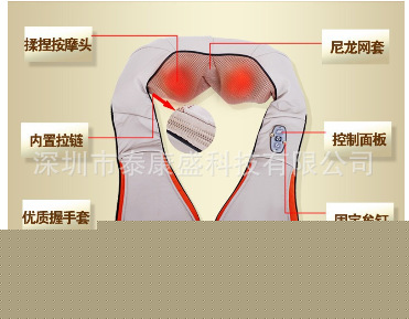揉捏按摩披肩 肩部 頸椎按摩器 頸部 腰部加熱型 車傢兩用按摩器批發・進口・工廠・代買・代購
