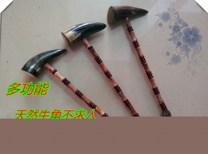 熱賣天然牛角錘 保健錘 竹節牛角不求人竹抓癢器牛角按摩癢癢撓批發・進口・工廠・代買・代購