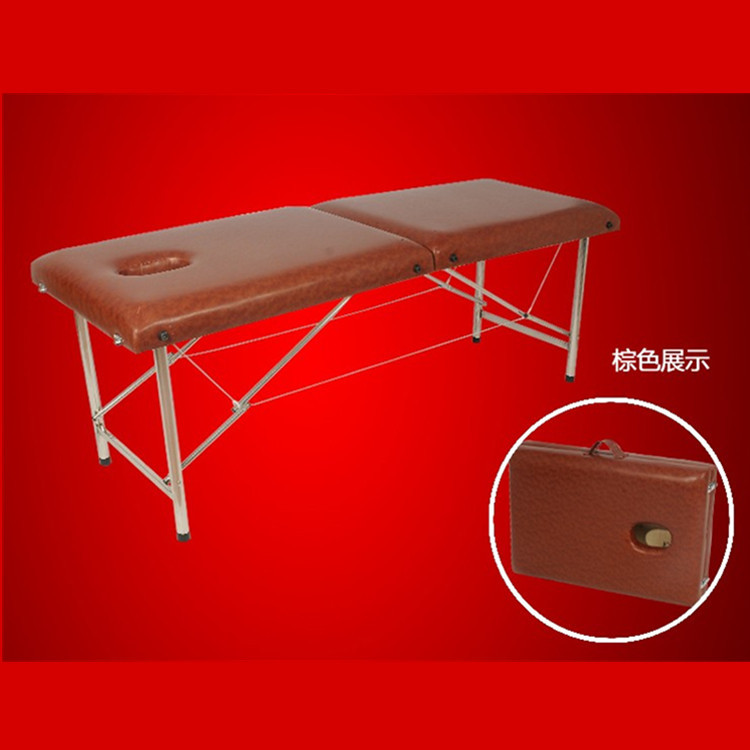 熱銷不銹鋼便攜式折疊按摩床原始點按摩床美容床推拿chuang電療床批發・進口・工廠・代買・代購