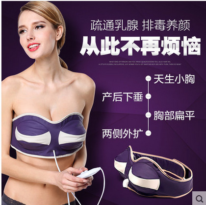 廠傢直銷 傢用加熱胸部按摩器乳房下垂增大胸罩電動豐胸機美胸寶批發・進口・工廠・代買・代購