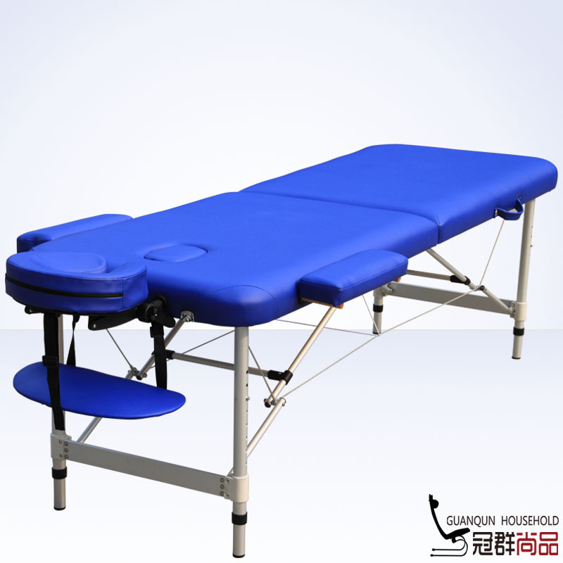 【冠群尚品】 鋁合金腳皮藝折疊按摩床美容床原始點推拿床4色批發・進口・工廠・代買・代購