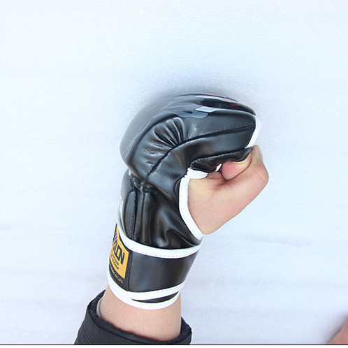 半指拳擊手套散打格鬥UFC半指拳套搏擊訓練MMA拳擊套打沙袋泰拳套工廠,批發,進口,代購
