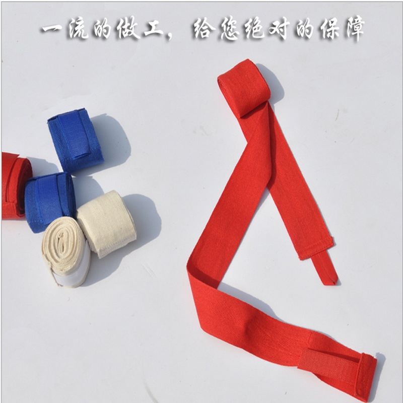 正品拳擊綁帶純棉 運動泰拳搏擊散打護手綁帶2.5米棉纏手帶繃帶工廠,批發,進口,代購