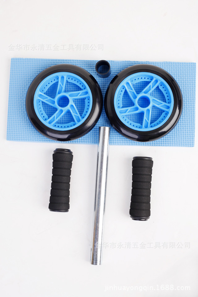 健腹輪 雙輪 腹滾輪 雙輪靜音健腹器 傢用收腹機 靜音腹肌輪工廠,批發,進口,代購