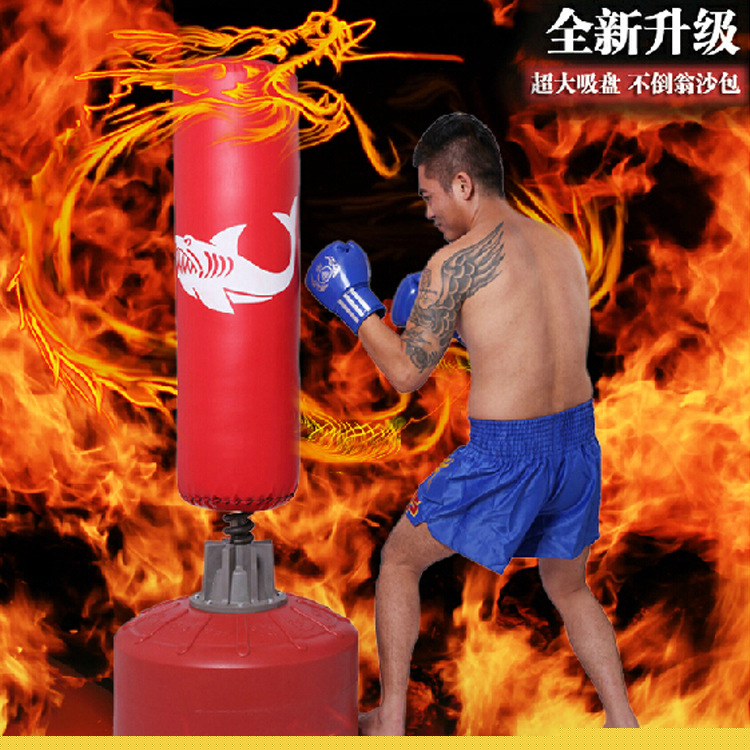 2015健身器材用品 吸盤式散打拳擊沙袋 立式不倒翁搏擊沙包 批發工廠,批發,進口,代購