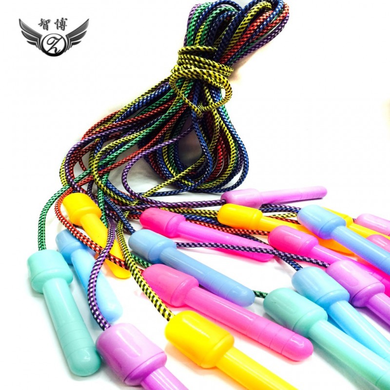 廠傢直銷散裝 塑料手柄跳繩 ZB03彩色棉繩跳繩超值跳繩 暢銷批發・進口・工廠・代買・代購