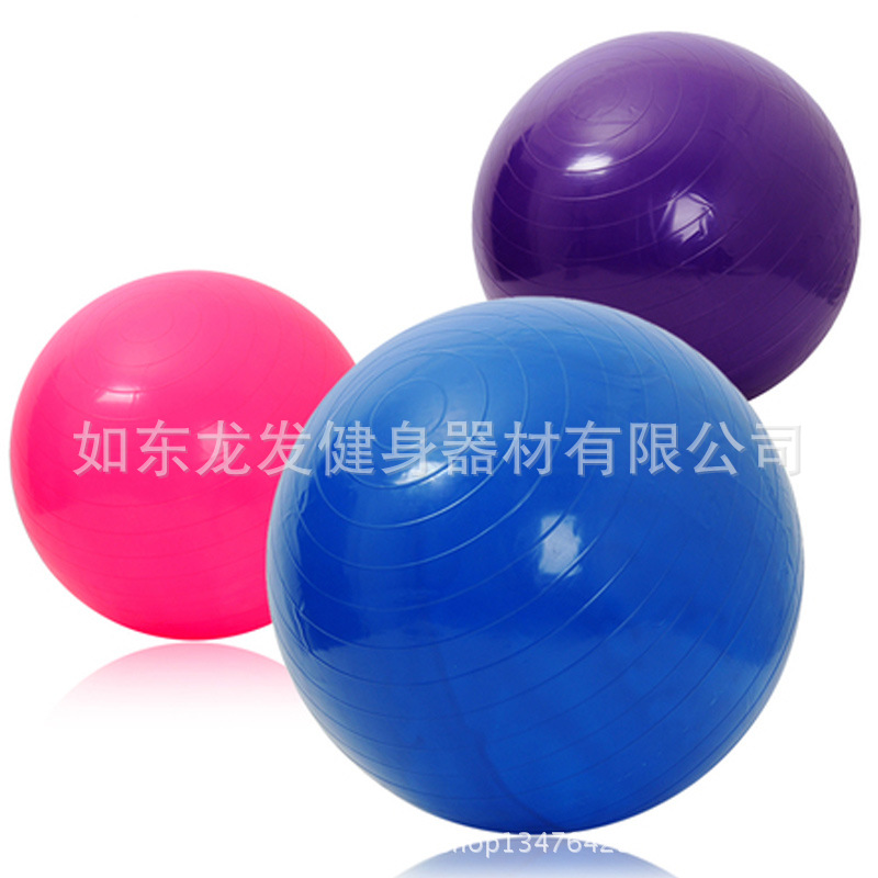 供應55cm加厚 健身球yoga ball 防爆瑜珈球送氣筒配彩盒批發・進口・工廠・代買・代購