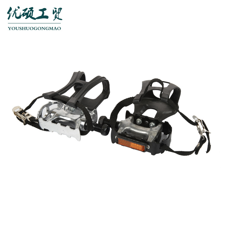 優碩動感單車配件健身器材配件 鋁合金金屬腳蹬 狗嘴套塑料腳踏批發・進口・工廠・代買・代購