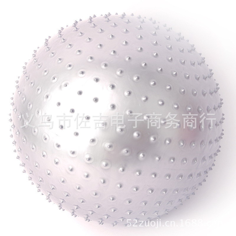 【銀】直徑75cm瑜伽健身按摩球 支持小額批發混批 帶刺球 大龍球批發・進口・工廠・代買・代購