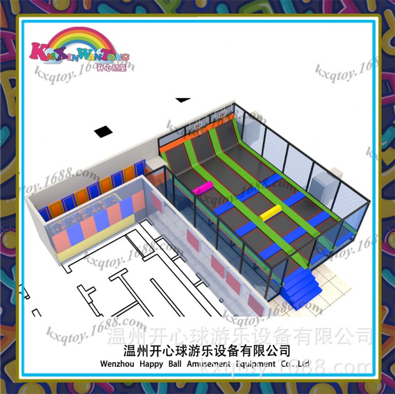 廠傢定做室內商業大型蹦蹦床 跳跳床 兒童蹦床 成人跳跳床彈工廠,批發,進口,代購
