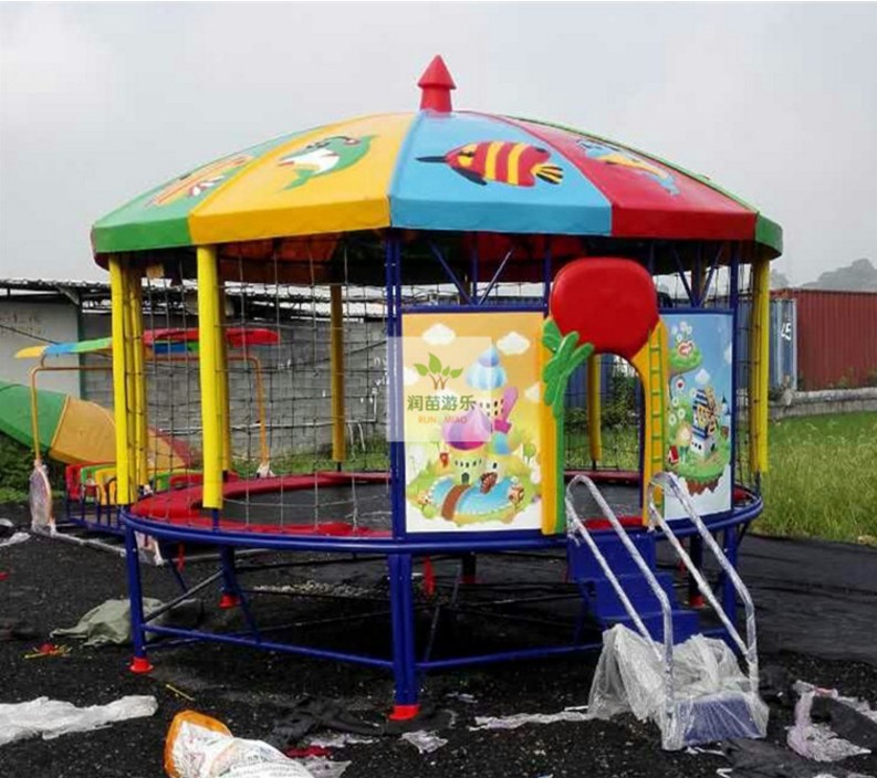 兒童大型蹦床圓形蹦蹦床,幼兒園室外設施遊樂設施六角形跳跳床批發・進口・工廠・代買・代購