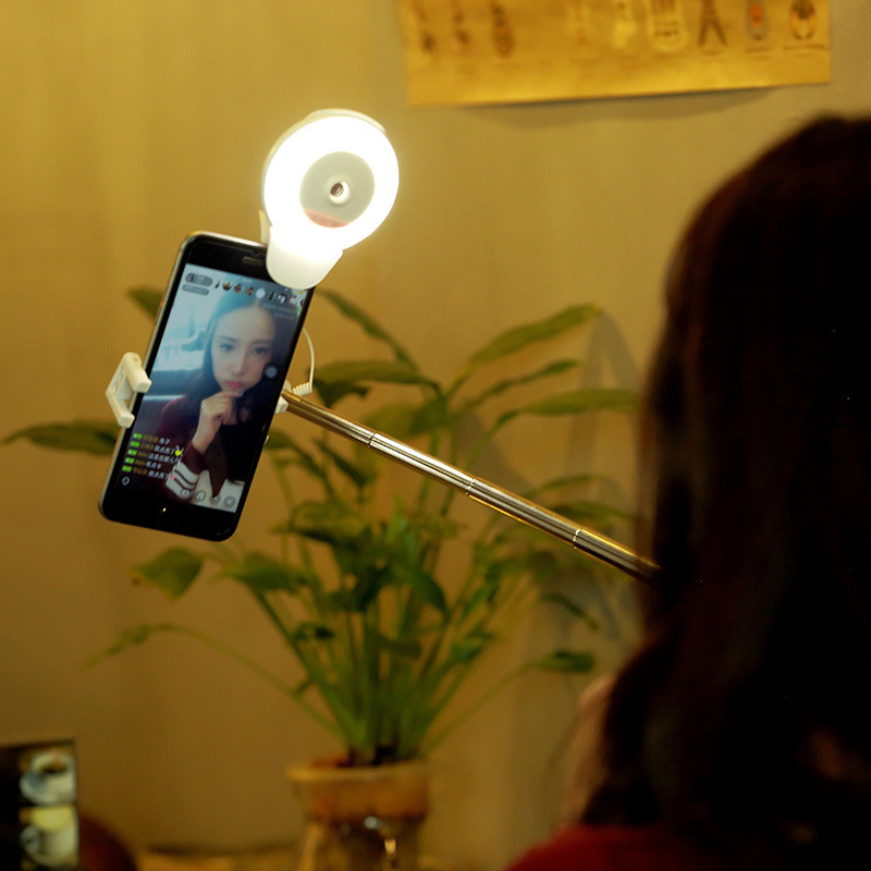 熱銷新款led補光燈加濕器自拍 手機通用拍照美顏led補光補水神器批發・進口・工廠・代買・代購