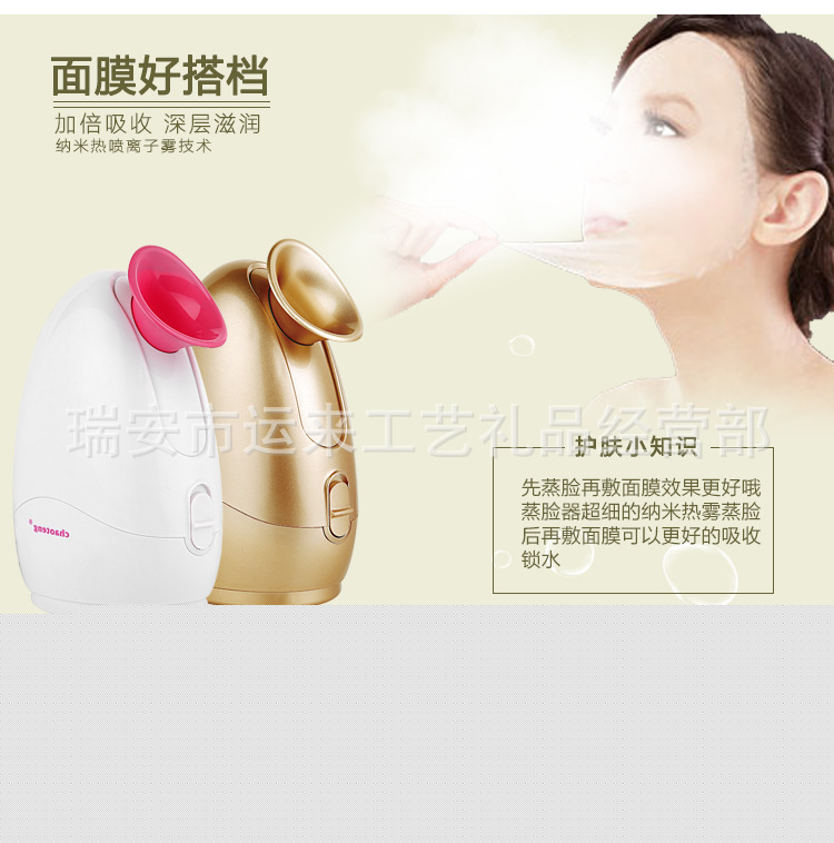冷熱pen蒸臉器傢用補水排毒噴霧機納米保濕蒸麵機氧離子加濕器工廠,批發,進口,代購