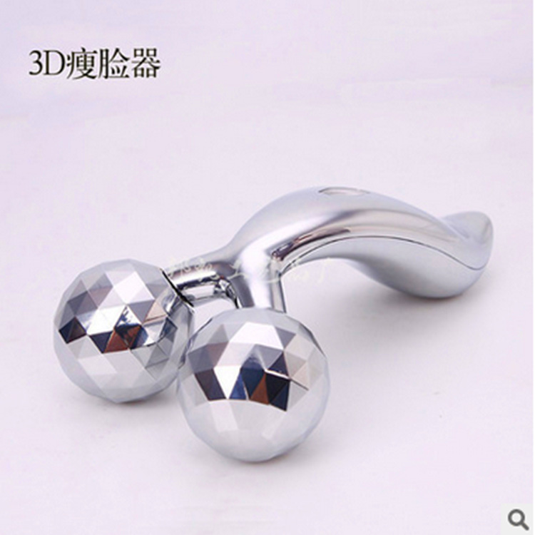 廠傢直銷3D手動滾輪瘦臉按摩器2輪塑形緊膚美容按摩機麵部按摩器批發・進口・工廠・代買・代購