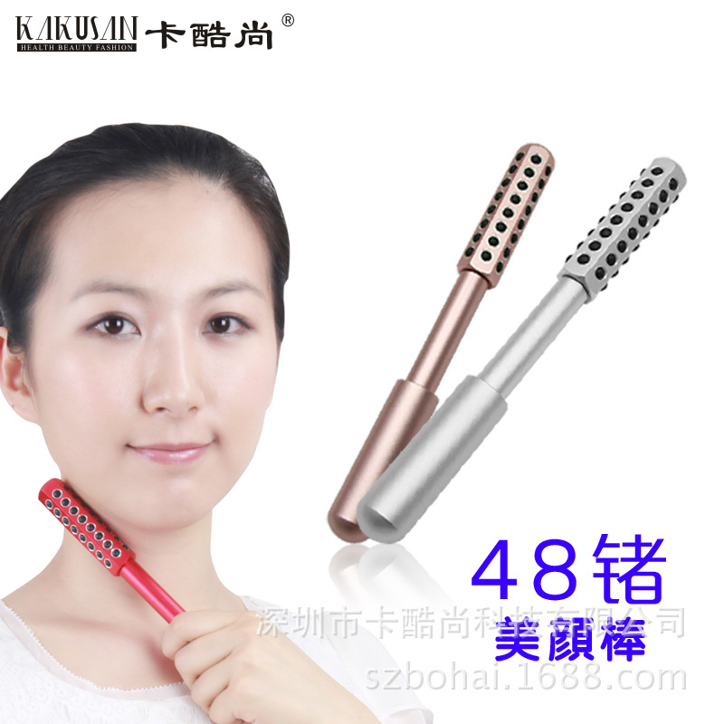 卡酷尚48鍺美容棒 滾輪瘦臉按摩器緊致皮膚瘦臉棒日本手動美容器工廠,批發,進口,代購