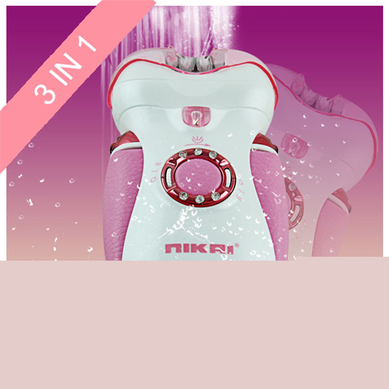 女士三合一電動拔毛器 脫毛 陰毛 充電剃毛器 帶鉆刮毛刀 7698工廠,批發,進口,代購