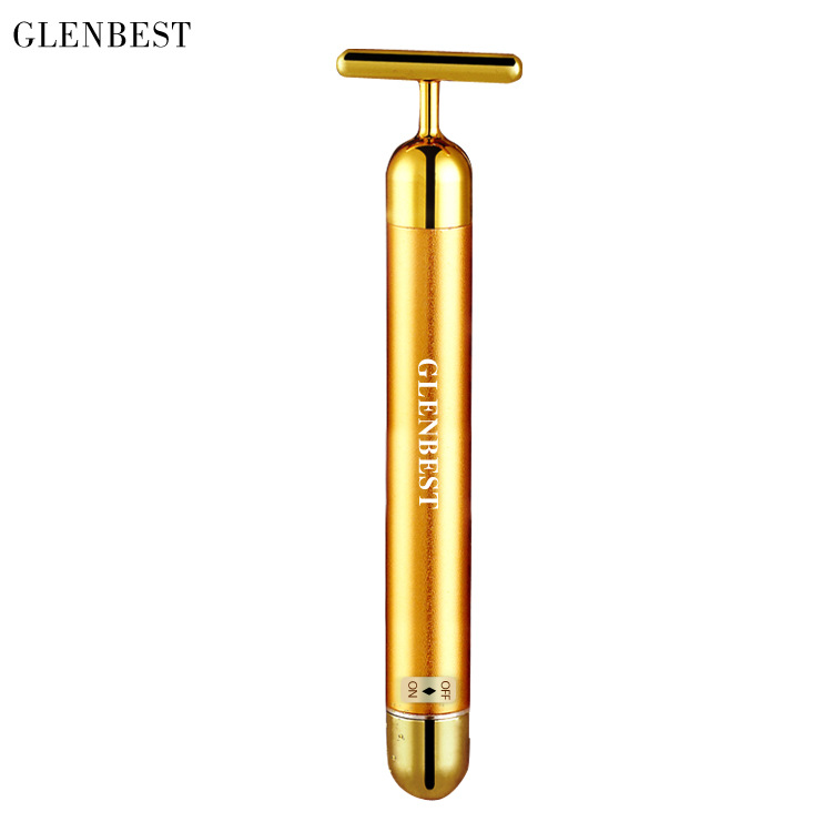 GLENBEST格蘭24K黃金美容棒 提拉緊致瘦臉神器 傢用美容按摩器工廠,批發,進口,代購