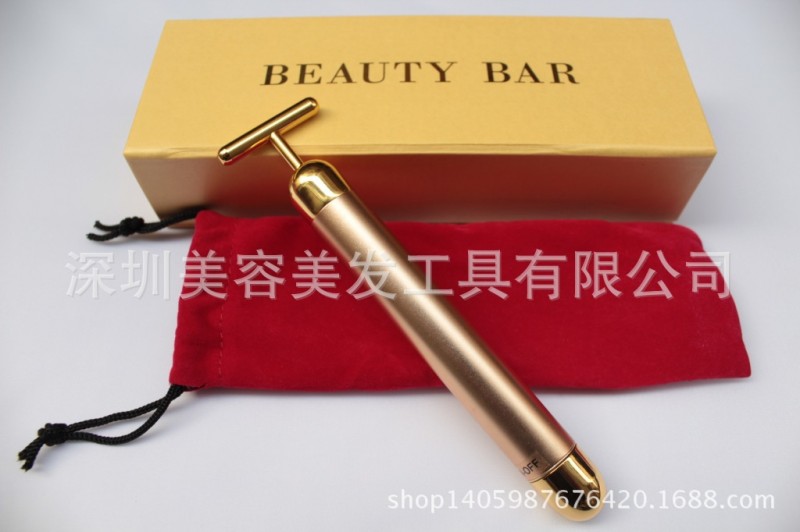 日本Beauty BAR 24k黃金棒臉部按摩棒美容機 T型震動臉部按摩棒工廠,批發,進口,代購