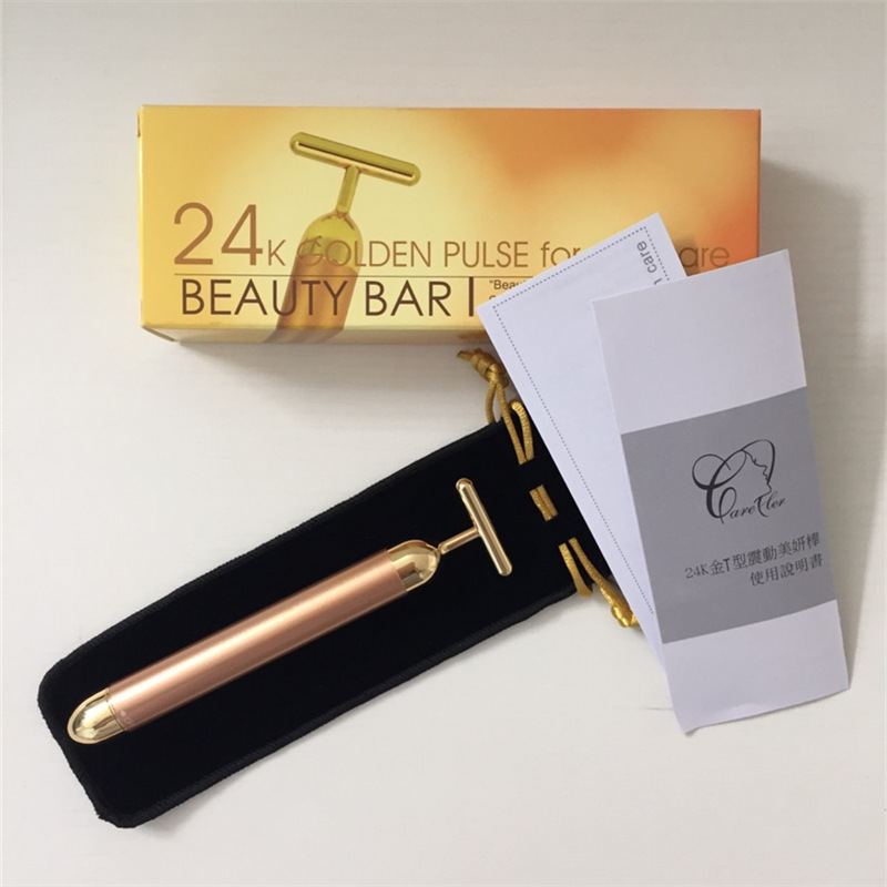 boryor美容棒24K黃金棒振動瘦臉棒/電動v臉麵部按摩器/T型按摩機工廠,批發,進口,代購