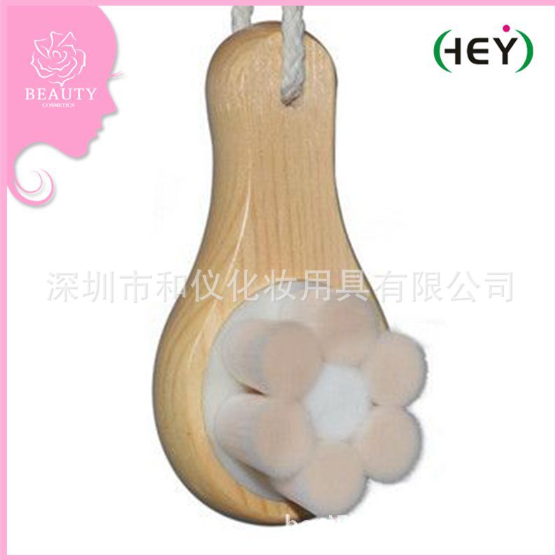 梅花木柄洗臉刷 手動潔麵刷 清潔美容工具 柔軟刷毛 毛孔刷工廠,批發,進口,代購