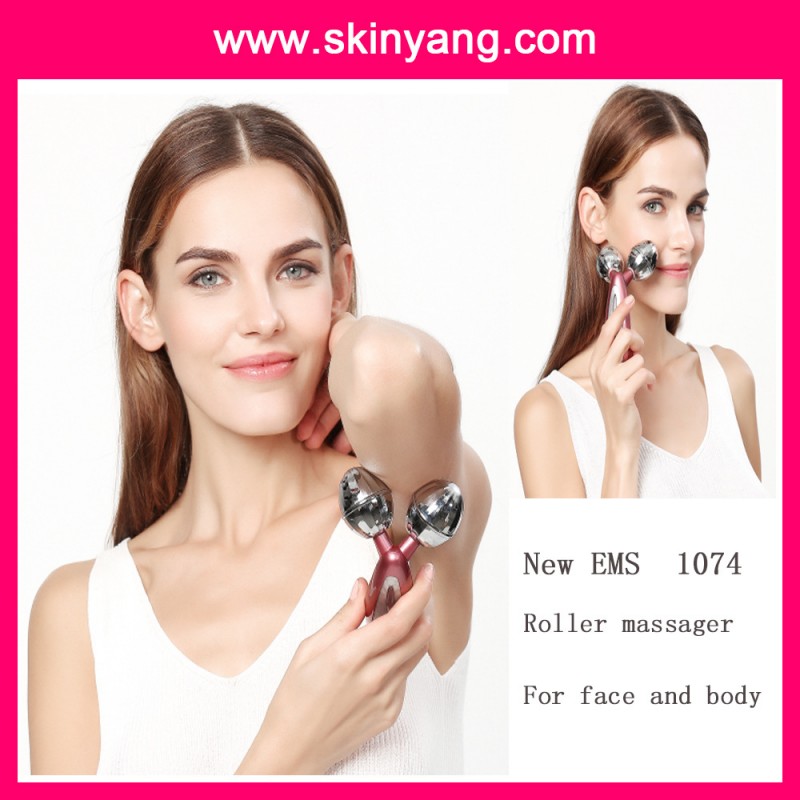 SKINYANG智能EMS微電流滾輪瘦臉4D按摩器 2鉑金緊膚美容按摩機工廠,批發,進口,代購