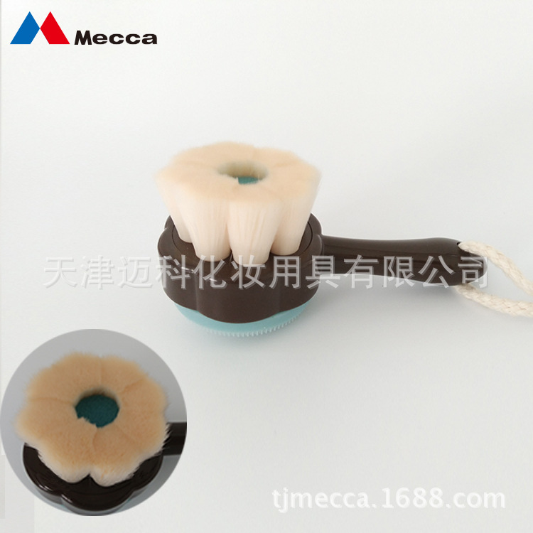新品花型雙麵矽膠洗麵刷人造纖維超柔軟刷子深層清潔天津廠傢直銷工廠,批發,進口,代購