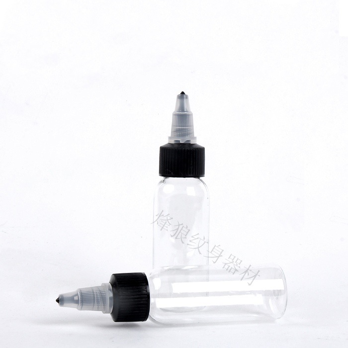 烽狼紋身色料塑料透明空瓶90毫升60毫升30毫升紋身用品紋身色料工廠,批發,進口,代購