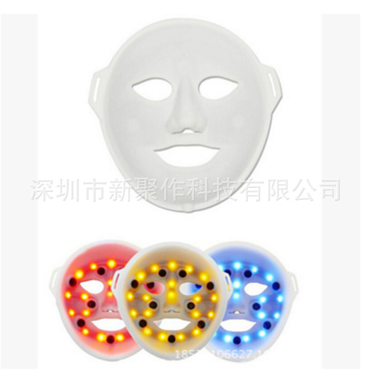 LED麵罩 彩光LED麵膜美容機紅藍黃光LED嫩膚麵膜機 傢用3D麵膜工廠,批發,進口,代購